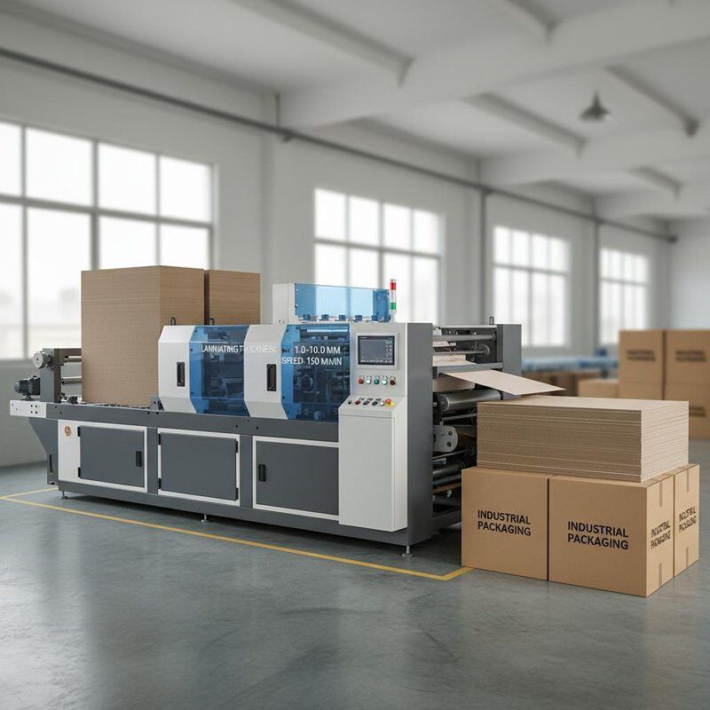 কাগজ ঝিল্লি উপাদান উচ্চ গতির ফ্লুট ল্যামিনেটর সঙ্গে ল্যামিনেটিং বেধ পরিসীমা 1 থেকে 10 মিমি এবং প্যাকেজিং টাইপ শিল্পের জন্য কার্টন